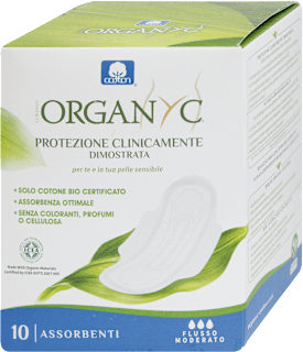 Assorbenti giorno con ali in cotone bio Regular ORGANYC