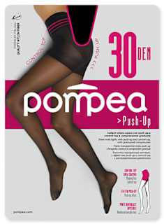 Чорапогащник Push-Up 30 DEN, Polvere Dorata, 4-L Pompea
