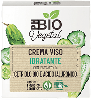 Crema viso idratante con cetriolo bio e acido ialuronico PHBIO