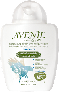 Detergente intimo antibatterico idratante con latte di mandorla Avenil