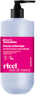 Crema anticrespo ricci con olio di cocco e bambù Organic Innovation