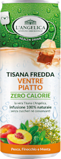 Tisana fredda ventre piatto gusto pesca, finocchio e menta L'ANGELICA