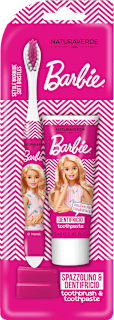 Barbie set četkica i pasta za zube NATURAVERDE KIDS