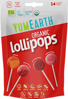 Organic lizaki Fruit Lollipops 14 sztuk Yum Earth