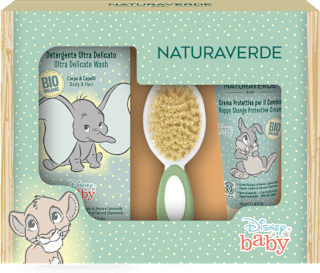 Disney Baby dárková sada, sprchový gel, tělové mléko + hřeben NATURAVERDE