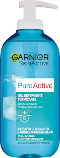 Gel detergente SKINACTIVE PureActive purificante pelli grasse o con imperfezioni GARNIER SKIN ACTIVE