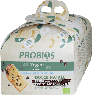 Dolce natalizio con farro e gocce di cioccolato vegan PROBIOS