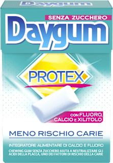 Chewing gum con fluoro, calcio e xilitolo Daygum