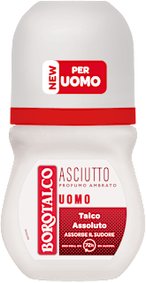 Deodorante roll-on Asciutto Talco Assoluto al profumo ambrato BOROTALCO