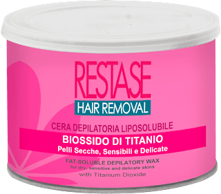 Cera depilatoria liposolubile con biossido di titanio RESTASE