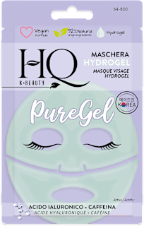 Maschera viso in hydrogel PureGel con Acido Ialuronico e Caffeina HQ