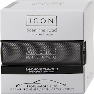 Vôňa do auta Icon - Sandalo Bergamotto, čierna Millefiori MILANO