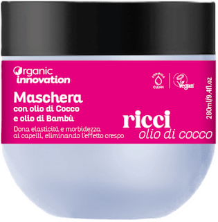 Maschera ricci con olio di cocco e bambù Organic Innovation