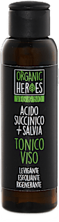 Tonico viso levigante, esfoliante e rigenerante ORGANIC HEROES