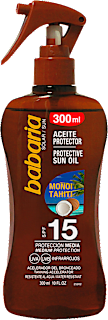 Ulei accelerator de bronzare cu protecție solară SPF15 babaria