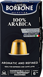 Kapszulás kávé, 100% Arabica, 10 db Caffé Borbone