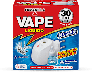 Diffusore per liquido antizanzare 30 notti con ricarica VAPE