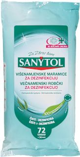 Večnamenski robčki za dezinfekcijo SANYTOL