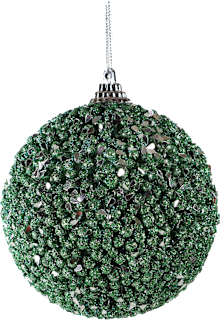 Ukras za božićnu jelku – zelena kuglica ZOVAK