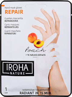 Intenzívna regeneračná maska na ruky s broskyňou Repair Peach - rukavice IROHA nature
