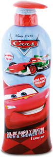 Pena do kúpeľa a sprchovací gél Cars 2v1 Disney