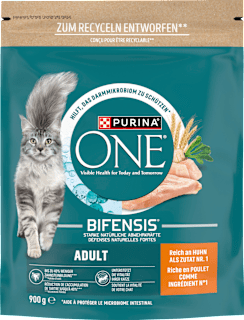 Trockenfutter Katze mit Huhn & Vollkorn Getreide, Adult PURINA ONE