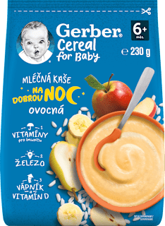 Cereal mléčná kaše ovocná na dobrou noc Gerber Cereal