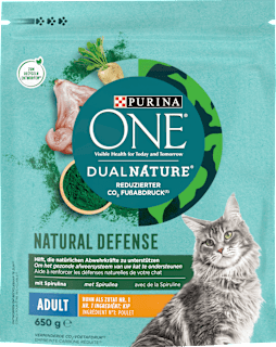Trockenfutter Katze mit Huhn & Spirulina, dual nature natural defense PURINA ONE