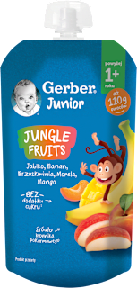 Mus owocowy jabłko, banan, brzoskwinia, morela, mango, powyżej 1. roku życia Gerber