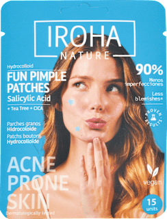 Hydrokoloidné náplasti na akné FUN IROHA nature