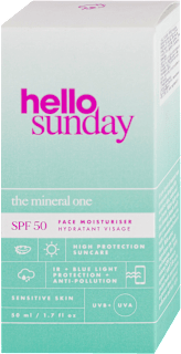the mineral one krema sa mineralinim filterima za zaštitu lica od sunca, SPF 50  hello sunday