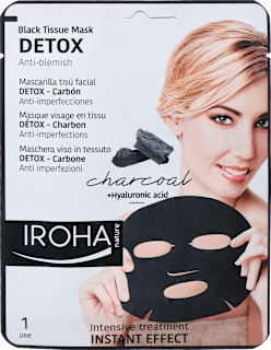 Intenzivna maska Detox v črnem robčku IROHA nature