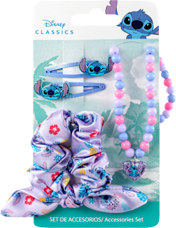 Disney CLASSICS Lilo&Stitch set - ogrlica, dve šnalice i gumica Disney