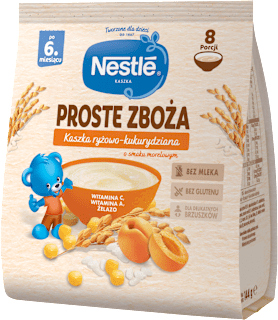 Kaszka ryżowo-kukurydziana o smaku morelowym, bezmleczna, po 6. miesiącu Nestlé