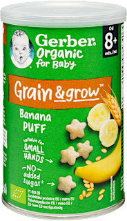 Bio banános gabona snack 8 hónapos kortól Gerber Organic