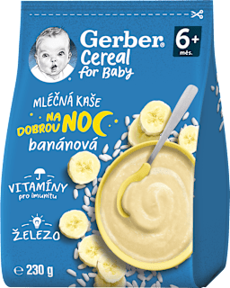 Mliečna kaša banánová Dobrú noc Gerber Cereal