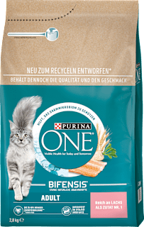 Trockenfutter Katze mit Lachs & Vollkorn Getreide, Adult PURINA ONE