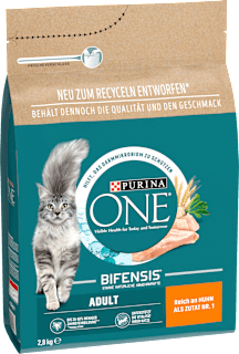 Trockenfutter Katze Bifensis Adult Reich an Huhn PURINA ONE