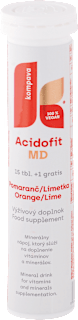 Šumivé tablety Acidofit MD pomaranč/ limetka Kompava