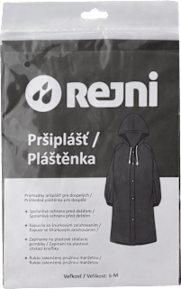 pláštěnka unisex, velikost S-M, černá REJNI