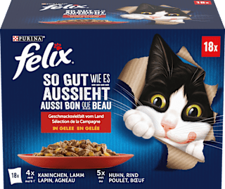 Geschmacksvielfalt vom Land in Gelee, Multipack (18x85 g) Felix