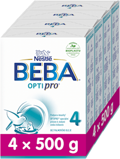 pokračovací mléčná kojenecká výživa 4 OPTIpro 18m, 4x500g BEBA