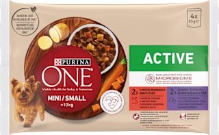 kapsičky pro psy Active hovězí a kachna ve šťávě 4x85 g, Multipack PURINA ONE