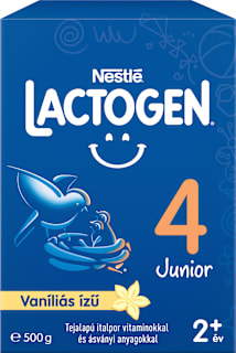 LACTOGEN 4 JUNIOR Vaníliás ízű Tejalapú italpor vitaminokkal és ásványi anyagokkal 2év+ Nestlé