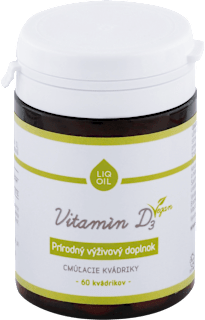 Cmúľacie kvádriky Vitamín D3 vegan LIQOIL