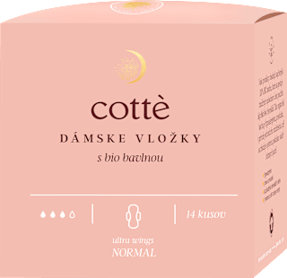 Hygienické vložky ultra wings normal cotté