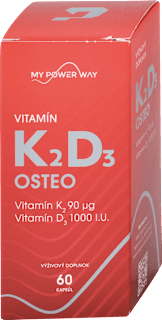 Kapsuly Vitamín K2 D3 Osteo  MY POWER WAY