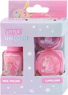 Súprava lesk na pery + lak na nechty Little Unicorn Martinelia