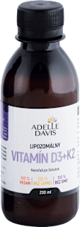 Lipozomálny Vitamín D3+K2 ADELLE DAVIS