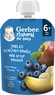Kapsička jablko, čučoriedka a banán Gerber Natural